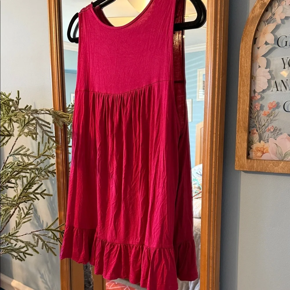 Torrid Crochet Sleeveless Top in Deep Raspberry - Picture 5 of 5